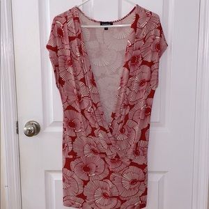 Bebe Red Floral Dress / Cover-up